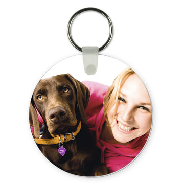 Round Sublimation Key Chain – Custom Printable Keyring with Vibrant, Long-Lasting Color Print