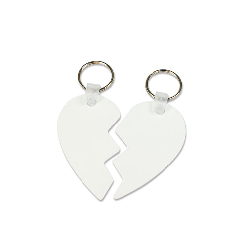 Aluminium Heart Key Ring Tag – Double-Sided Semi-Gloss Sublimation Keychain for Custom Printing