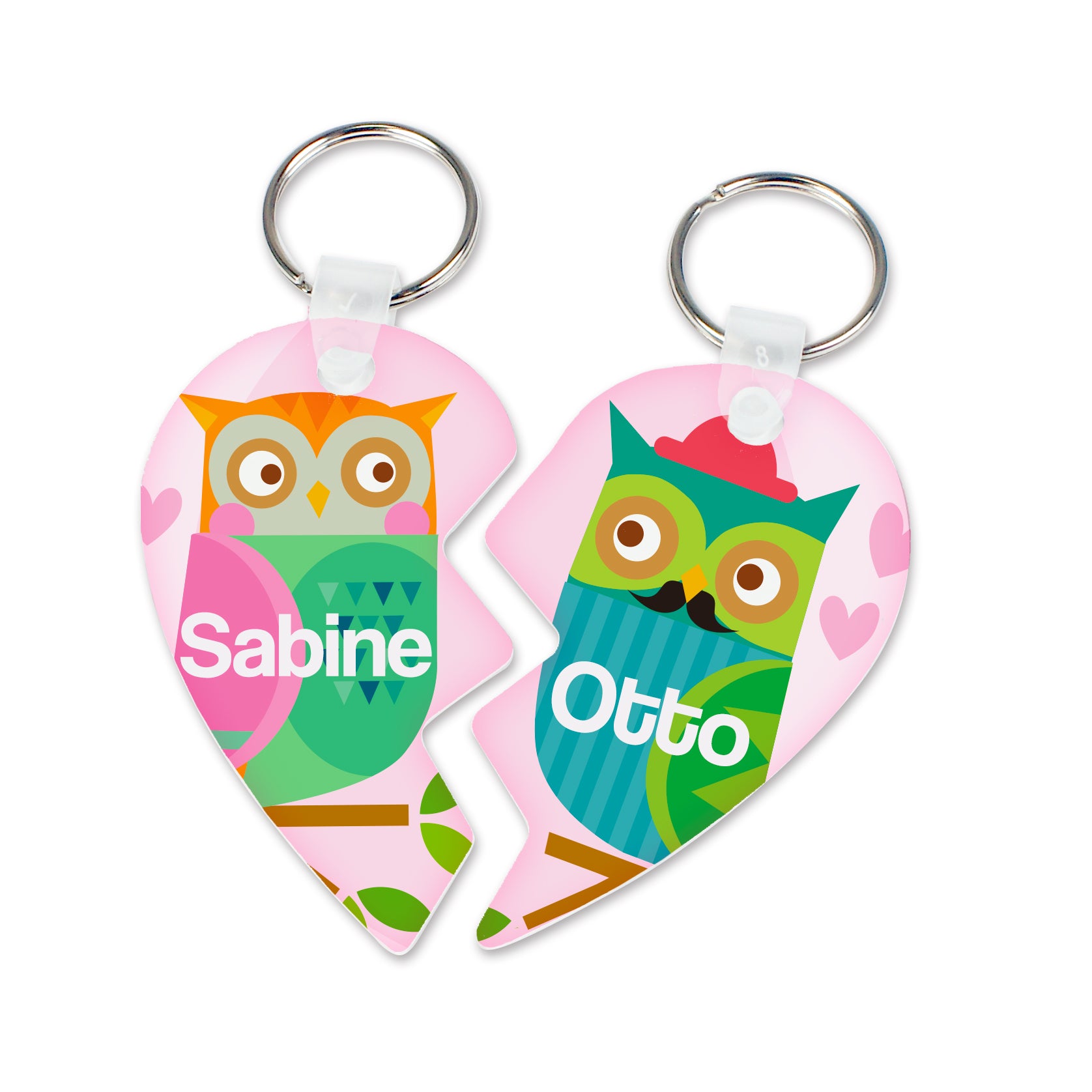 Aluminium Heart Key Ring Tag – Double-Sided Semi-Gloss Sublimation Keychain for Custom Printing