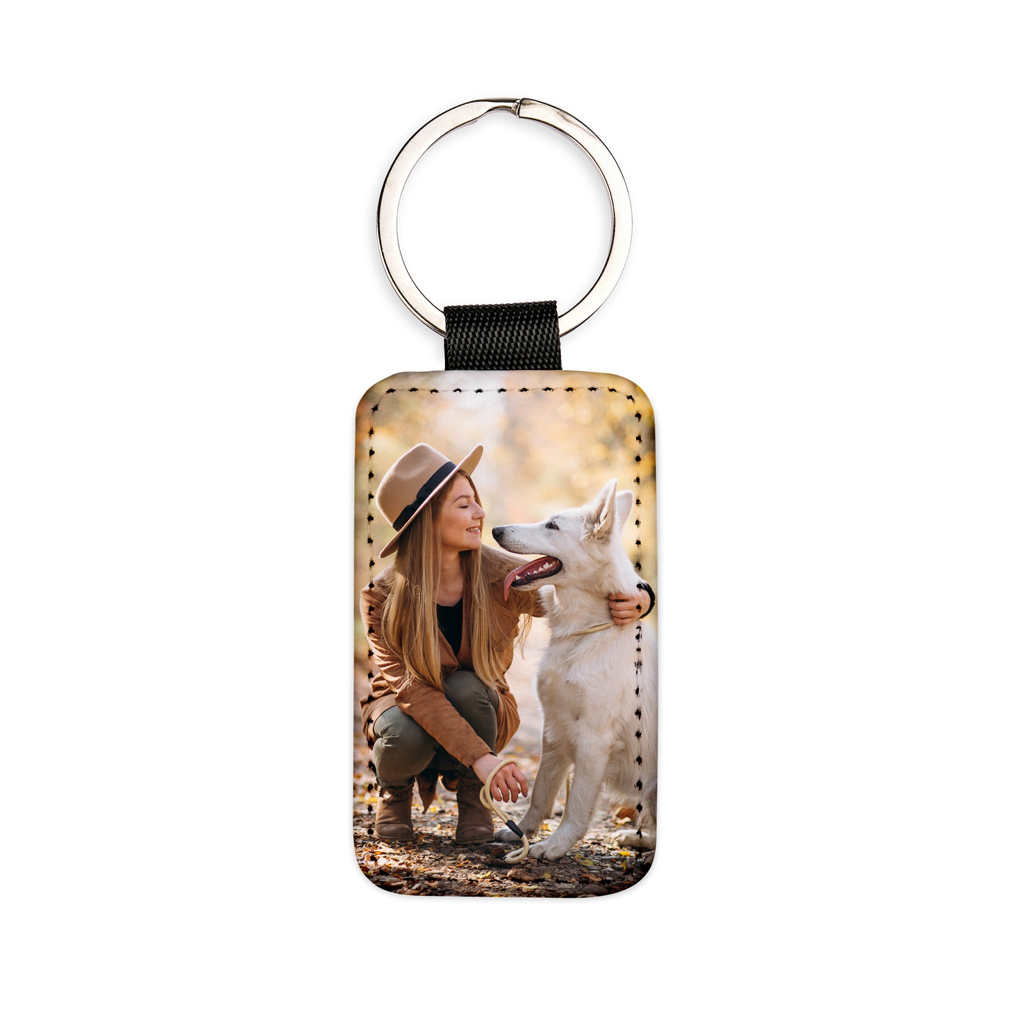 Sublimation Keychain Key tag made from faux leather, various sizes