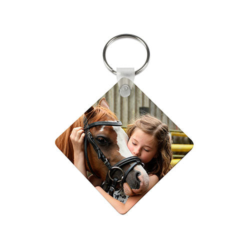 MDF Key Ring Tag – Glossy White Double-Sided Printable Sublimation Keychain, Multiple Sizes Available