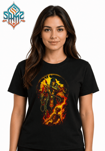 Scorpion Mortal Kombat – Premium DTF Transfer Print for T-Shirts | Custom Heat Transfer Design Unisex | High Quality Shirt Printing | SAMZ 24