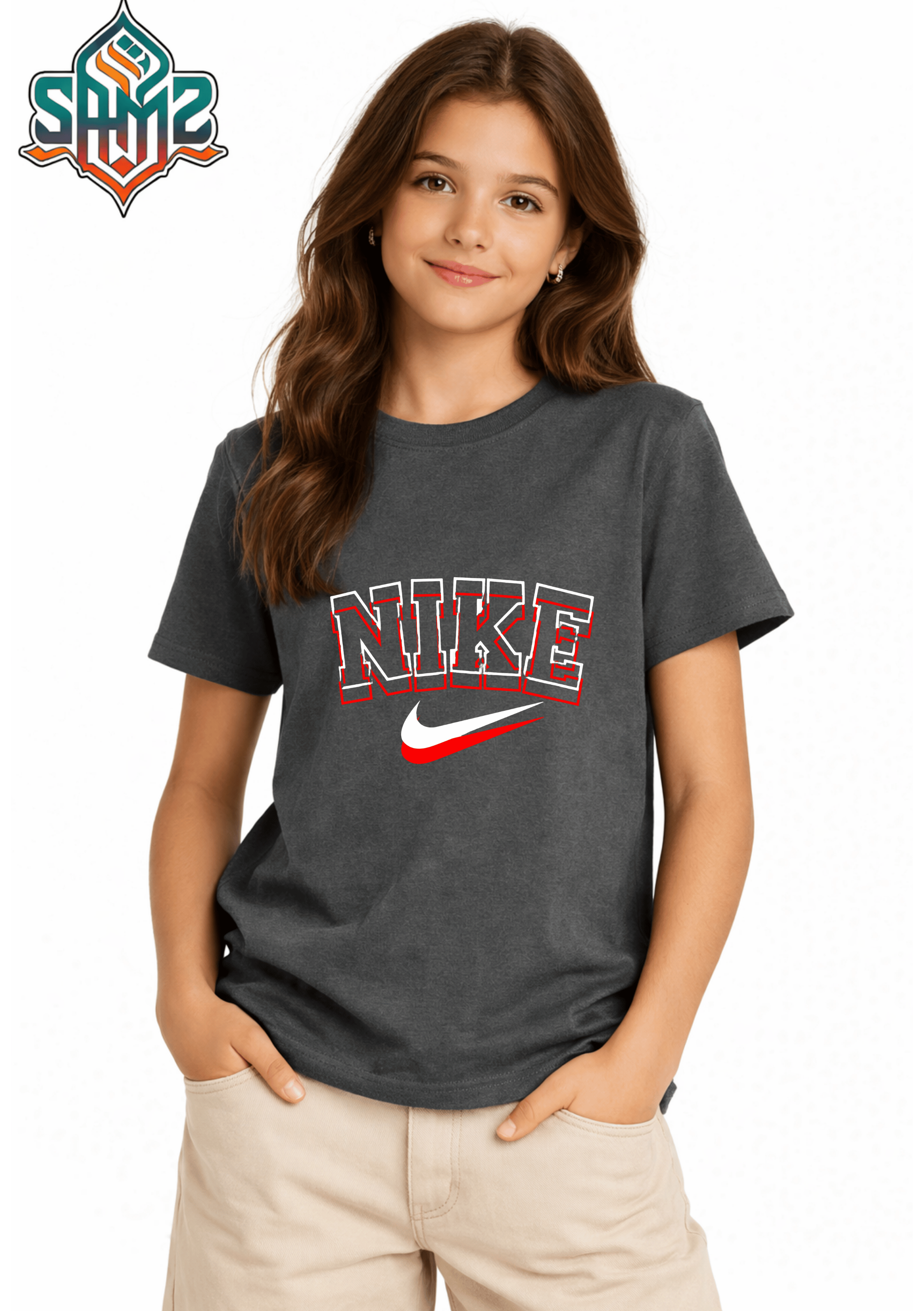 Double Layer Nike Design – Premium DTF Transfer Print for T-Shirts | Custom Heat Transfer Design for Men Women Kids | High Quality Graphic Shirt Printing | SAMZ 24