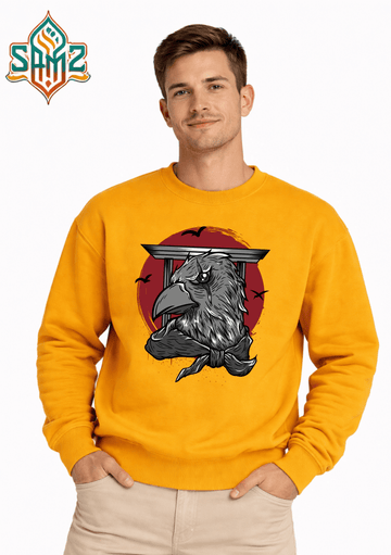 Samurai Crow Warrior – Premium DTF Transfer Print for T-Shirts | Custom Heat Transfer Unisex | High Quality Shirt Printing | SAMZ 24