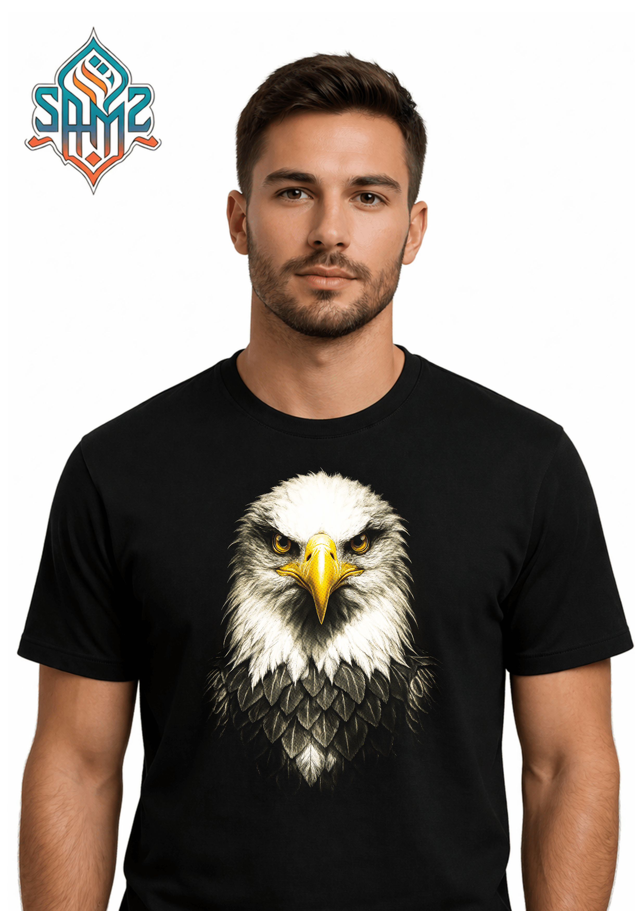 Majestic Eagle Portrait – Premium DTF Transfer Print for T-Shirts | Custom Heat Transfer Design Unisex | High Quality Shirt Printing | SAMZ 24