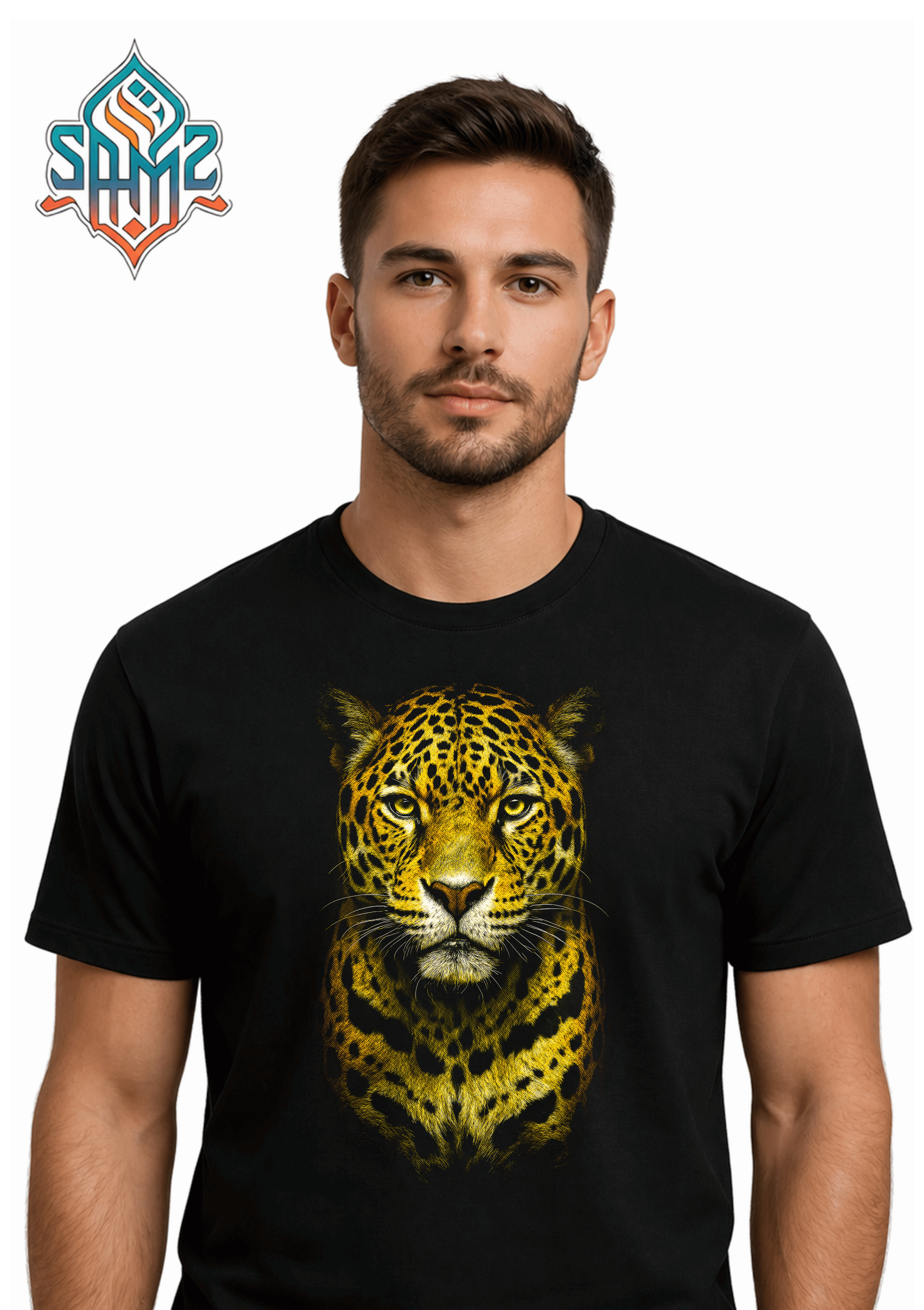 Majestic Jaguar Portrait – Premium DTF Transfer Print for T-Shirts | Custom Heat Transfer Design Unisex | High Quality Shirt Printing | SAMZ 24