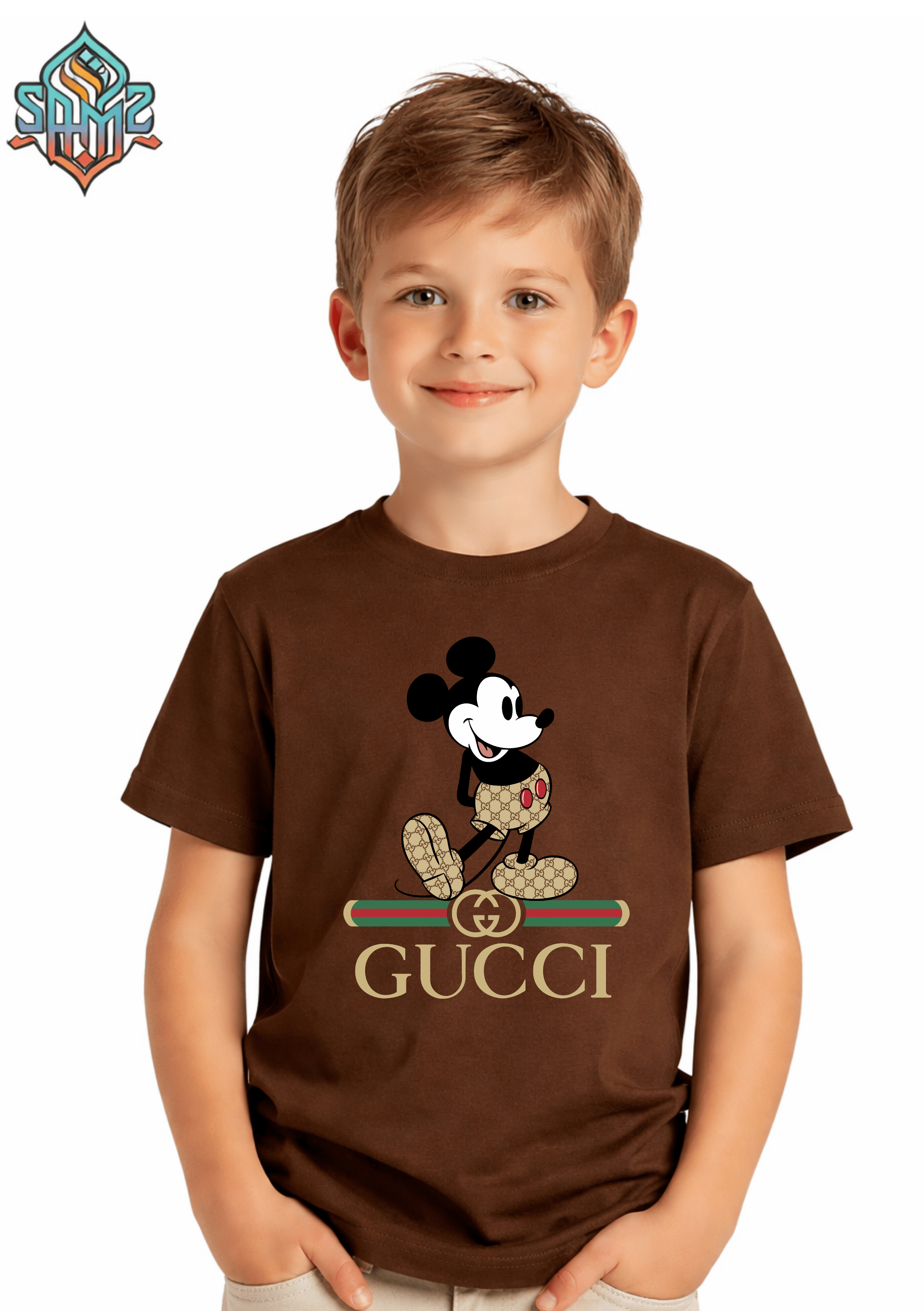 Mickey Mouse Gucci  – Premium DTF Transfer Print for T-Shirts | Custom Heat Transfer Design for Men Women Kids | High Quality Graphic Shirt Printing | SAMZ 24