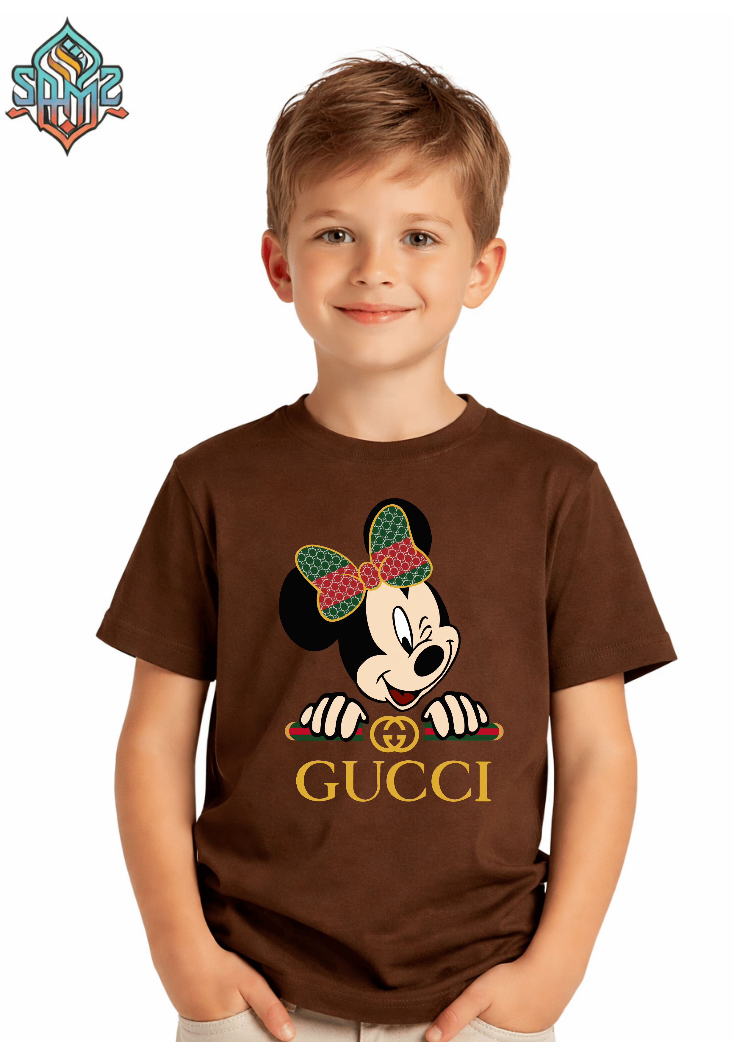 Mickey Mouse Gucci  – Premium DTF Transfer Print for T-Shirts | Custom Heat Transfer Design for Men Women Kids | High Quality Graphic Shirt Printing | SAMZ 24