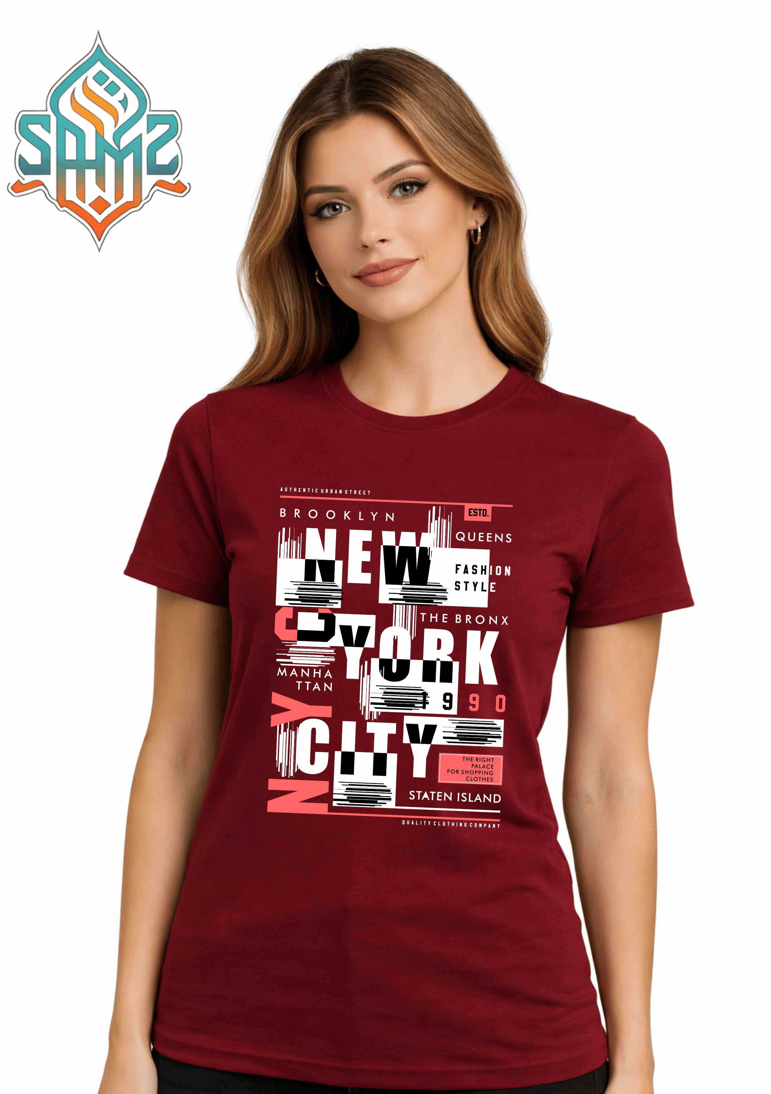 New York Brooklyn – Premium DTF Transfer Print for T-Shirts | Custom Heat Transfer Unisex | High Quality Shirt Printing | SAMZ 24