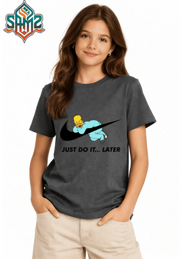 Just Do It Later Simpson Nike – Premium DTF Transfer Print for T-Shirts | Custom Heat Transfer Design for Men Women Kids | High Quality Graphic Shirt Printing | SAMZ 24