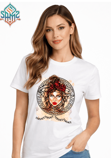 WOMAN VERSACE – Premium DTF Transfer Print for T-Shirts | Custom Heat Transfer Design for Men Women Kids | High Quality Graphic Shirt Printing | SAMZ 24