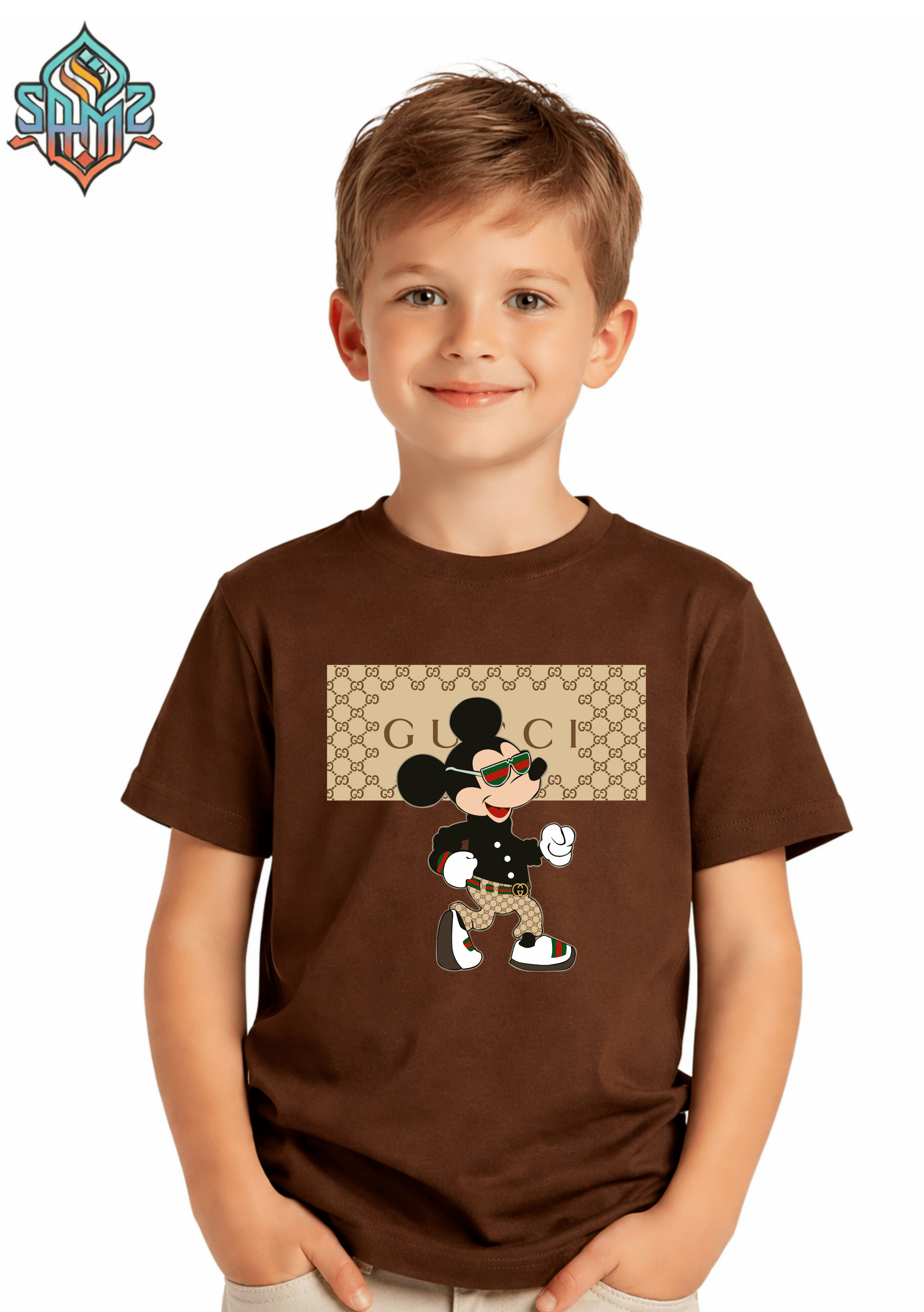 Mickey Mouse Gucci  – Premium DTF Transfer Print for T-Shirts | Custom Heat Transfer Design for Men Women Kids | High Quality Graphic Shirt Printing | SAMZ 24