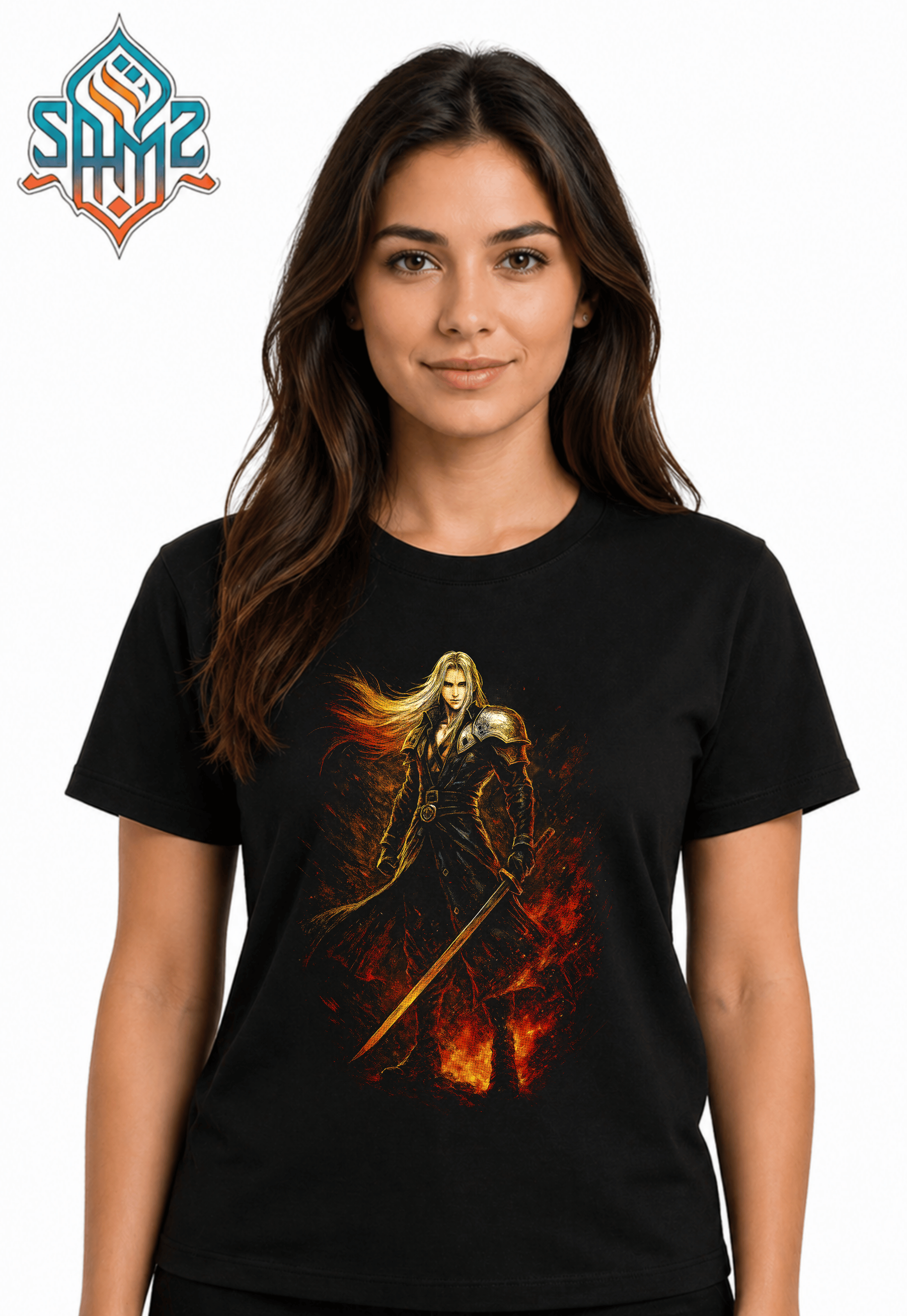 Final Fantasy 7 Statement Print Art – Premium DTF Transfer Print for T-Shirts | Custom Heat Transfer Design Unisex | High Quality Shirt Printing | SAMZ 24