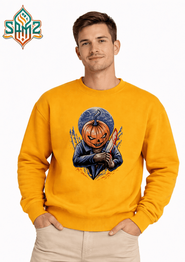 Dark Knife Pumpkin Killer  – Premium DTF Transfer Print for T-Shirts | Custom Heat Transfer Unisex | High Quality Shirt Printing | SAMZ 24