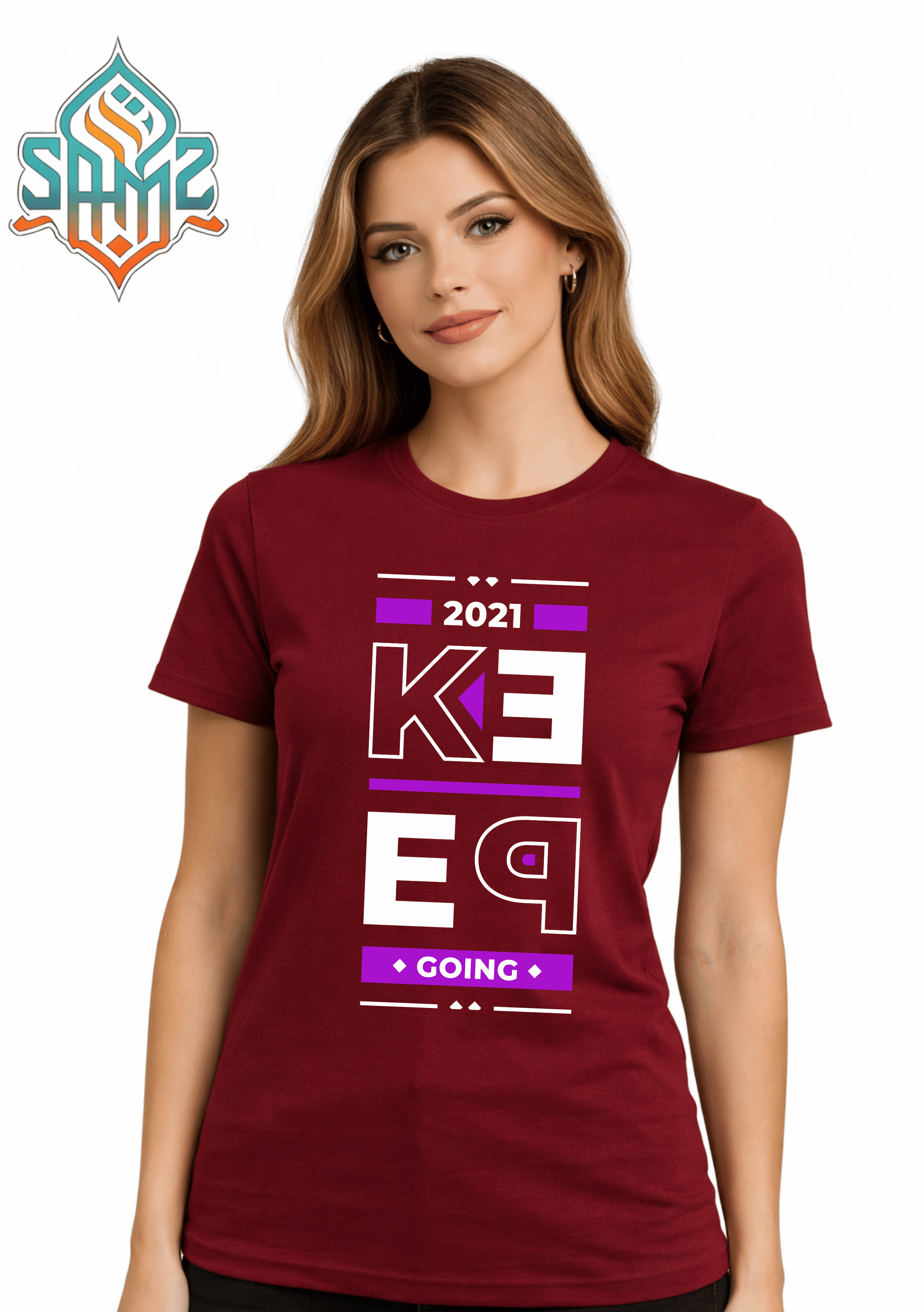 Keep Going 2021 – Premium DTF Transfer Print for T-Shirts | Custom Heat Transfer Unisex | High Quality Shirt Printing | SAMZ 24