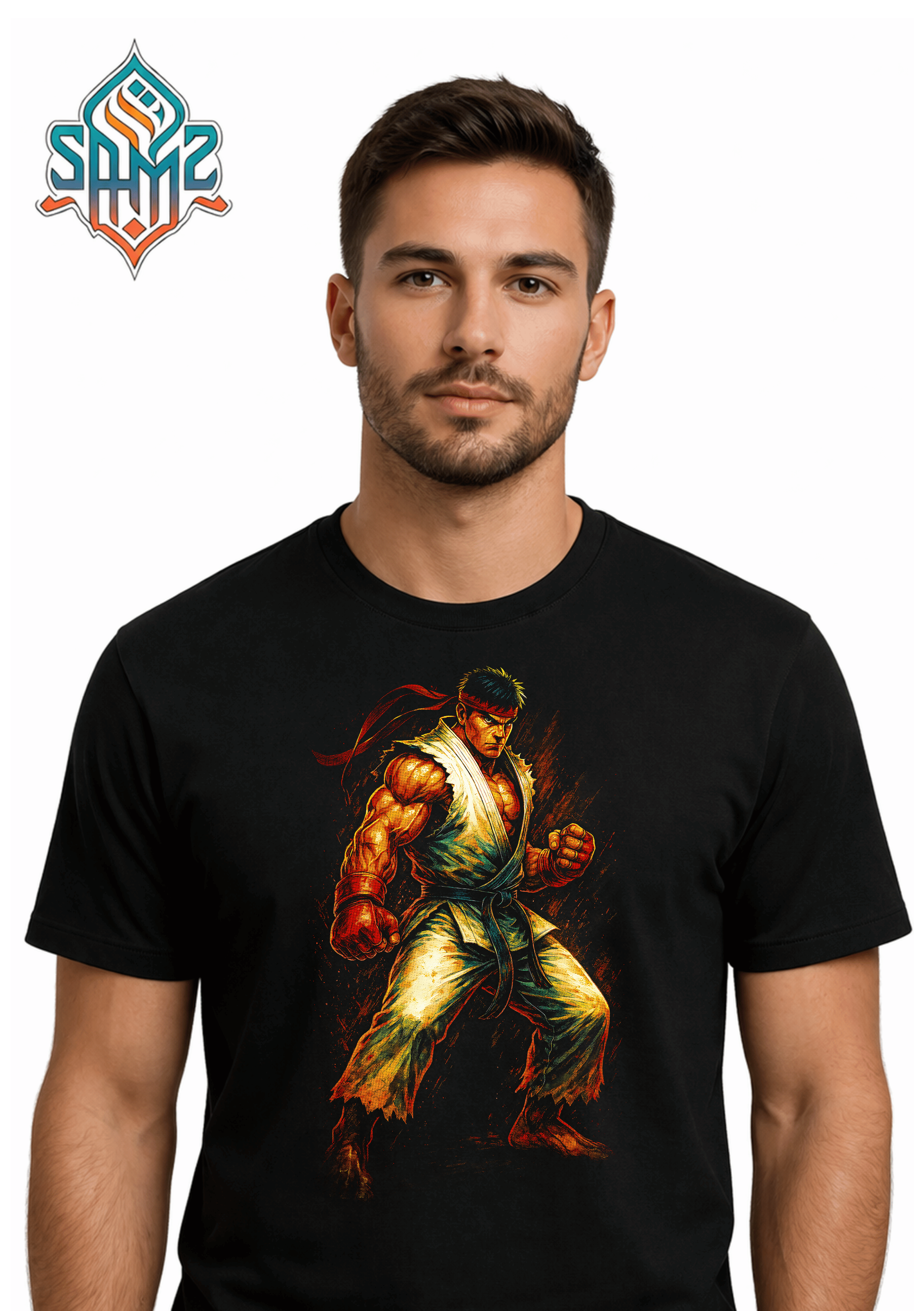 Fighter Modern Vector Style – Premium DTF Transfer Print for T-Shirts | Custom Heat Transfer Design Unisex | High Quality Shirt Printing | SAMZ 24
