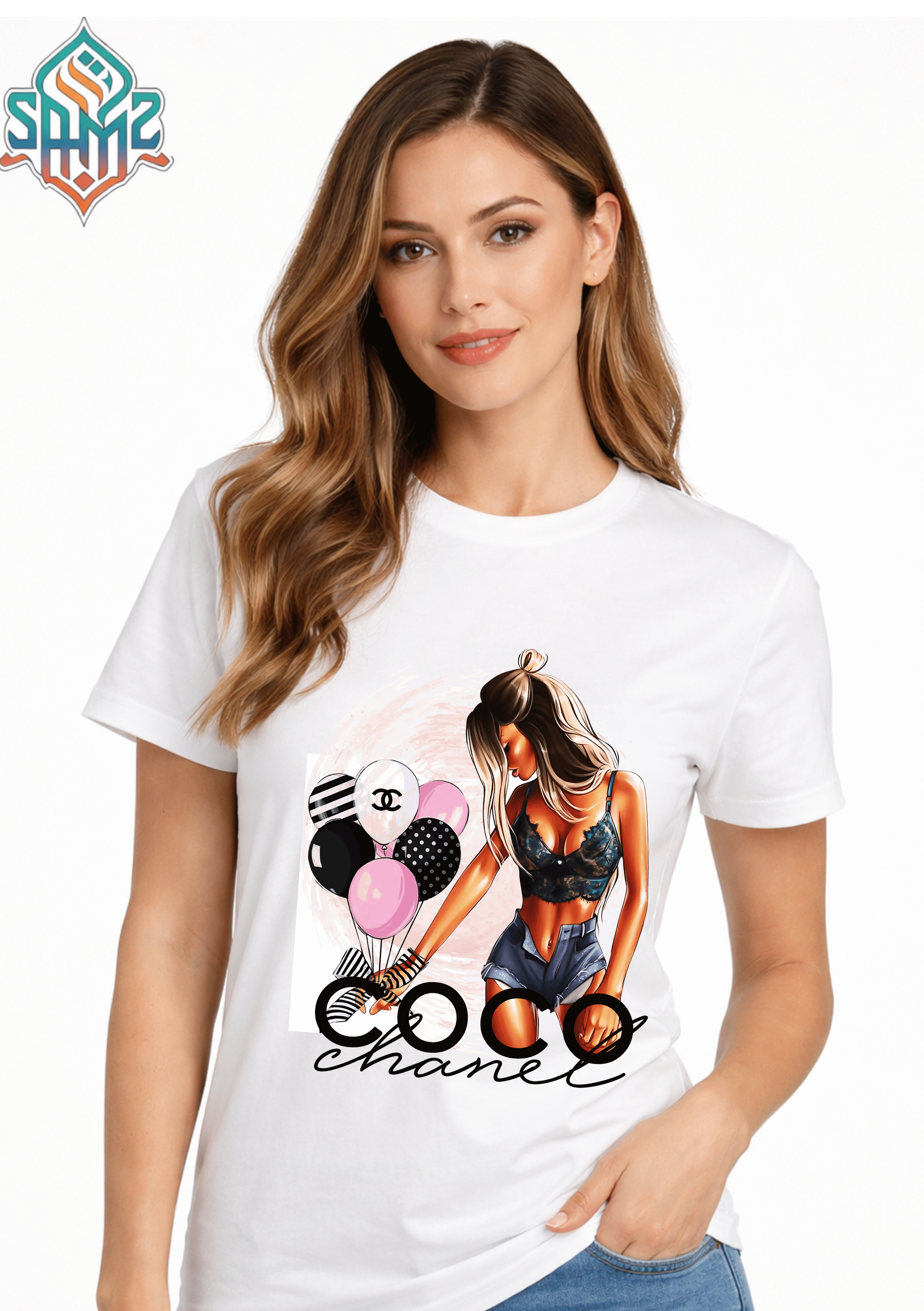 COCO CHANEL WOMAN – Premium DTF Transfer Print for T-Shirts | Custom Heat Transfer Design for Men Women Kids | High Quality Graphic Shirt Printing | SAMZ 24