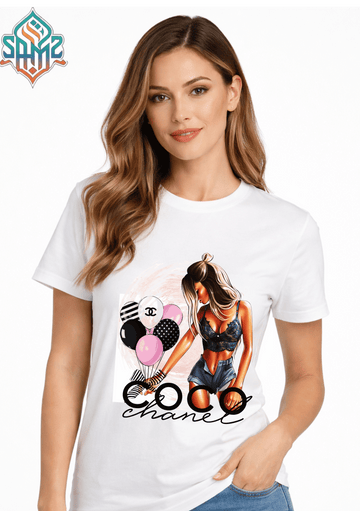 COCO CHANEL WOMAN – Premium DTF Transfer Print for T-Shirts | Custom Heat Transfer Design for Men Women Kids | High Quality Graphic Shirt Printing | SAMZ 24