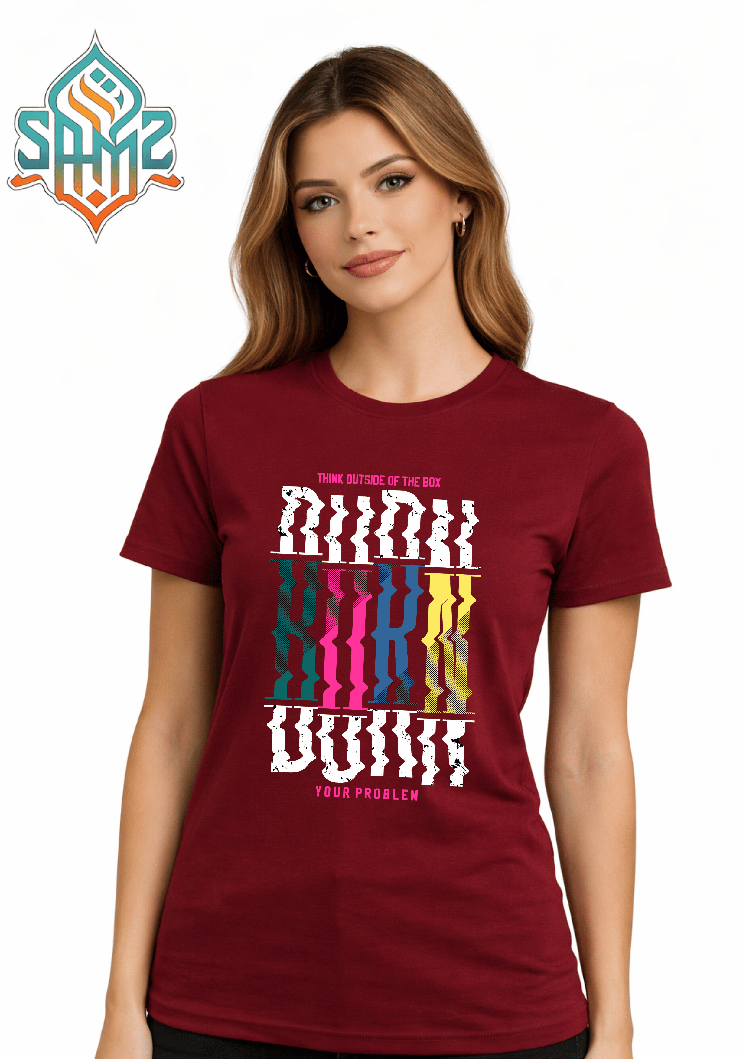 Think Outside Box Typography – Premium DTF Transfer Print for T-Shirts | Custom Heat Transfer Unisex | High Quality Shirt Printing | SAMZ 24