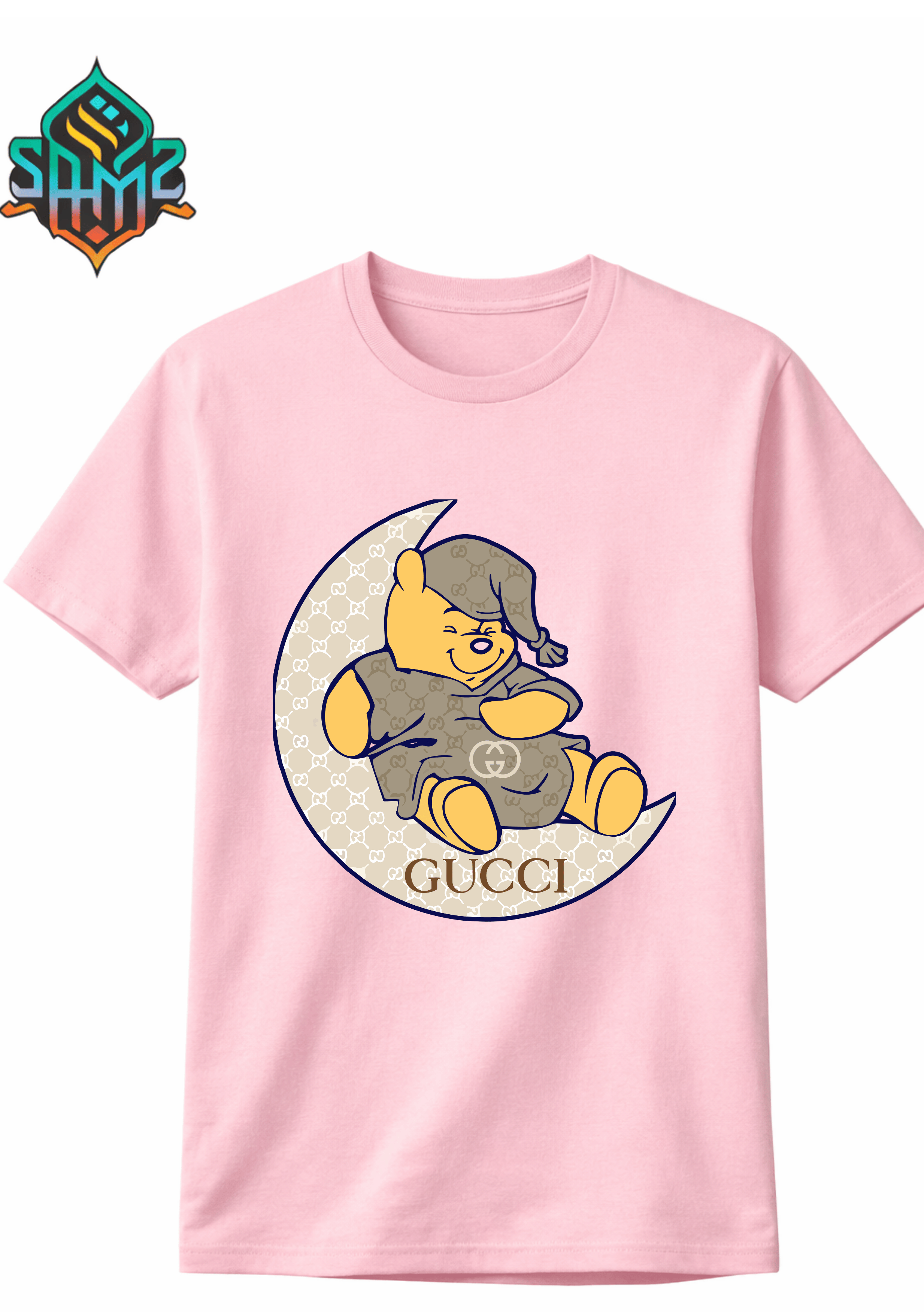 Winnie The Pooh Gucci – Premium DTF Transfer Print for T-Shirts | Custom Heat Transfer Design for Men Women Kids | High Quality Graphic Shirt Printing | SAMZ 24