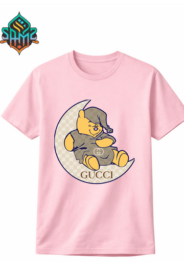 Winnie The Pooh Gucci – Premium DTF Transfer Print for T-Shirts | Custom Heat Transfer Design for Men Women Kids | High Quality Graphic Shirt Printing | SAMZ 24