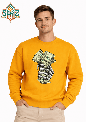 Money Grip Skeleton – Premium DTF Transfer Print for T-Shirts | Custom Heat Transfer Unisex | High Quality Shirt Printing | SAMZ 24