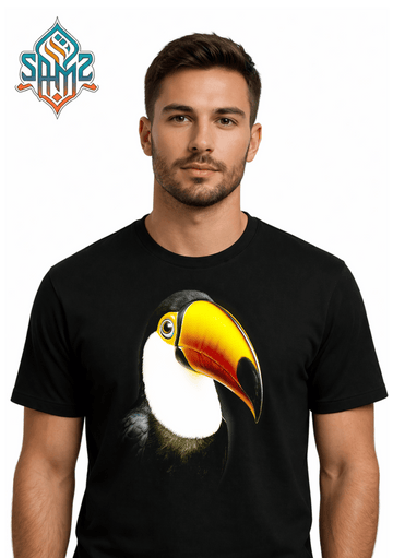 Vibrant Toucan Portrait – Premium DTF Transfer Print for T-Shirts | Custom Heat Transfer Design Unisex | High Quality Shirt Printing | SAMZ 24