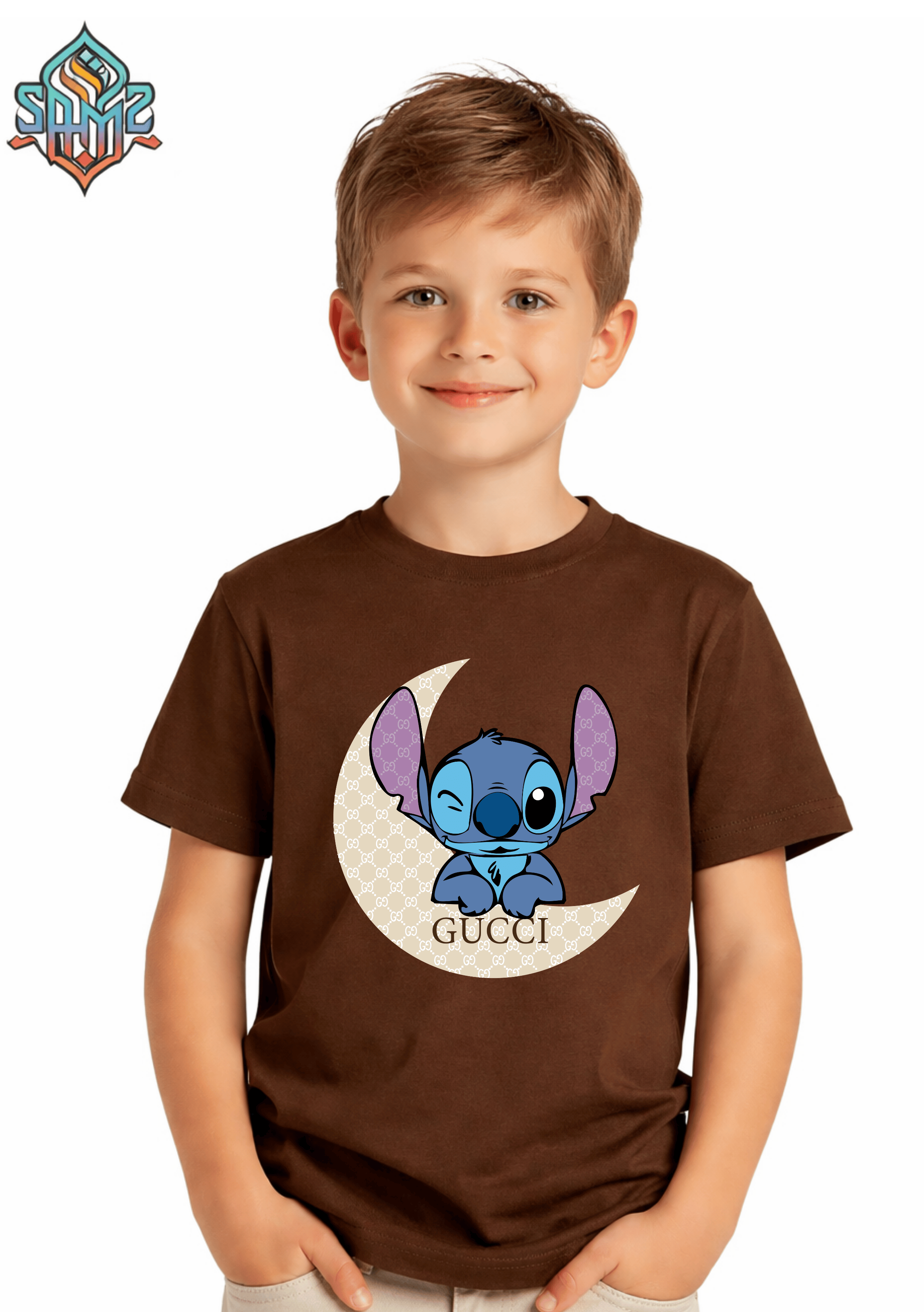 Gucci Stitch – Premium DTF Transfer Print for T-Shirts | Custom Heat Transfer Design for Men Women Kids | High Quality Graphic Shirt Printing | SAMZ 24