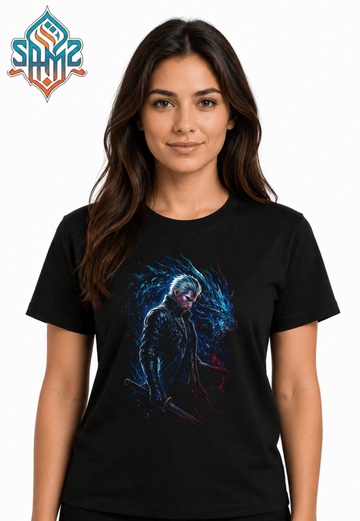 Vergil Devil May Cry – Premium DTF Transfer Print for T-Shirts | Custom Heat Transfer Design Unisex | High Quality Shirt Printing | SAMZ 24