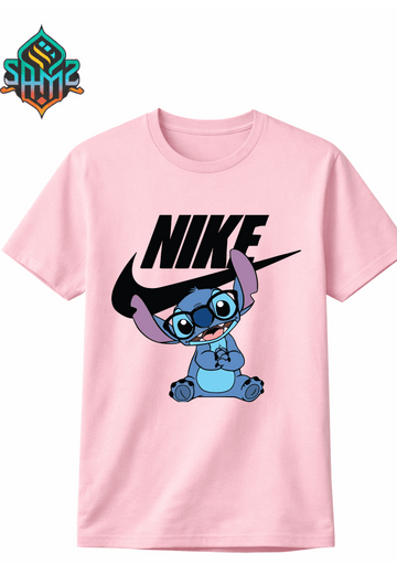 Stitch Nike – Premium DTF Transfer Print for T-Shirts | Custom Heat Transfer Design for Men Women Kids | High Quality Graphic Shirt Printing | SAMZ 24