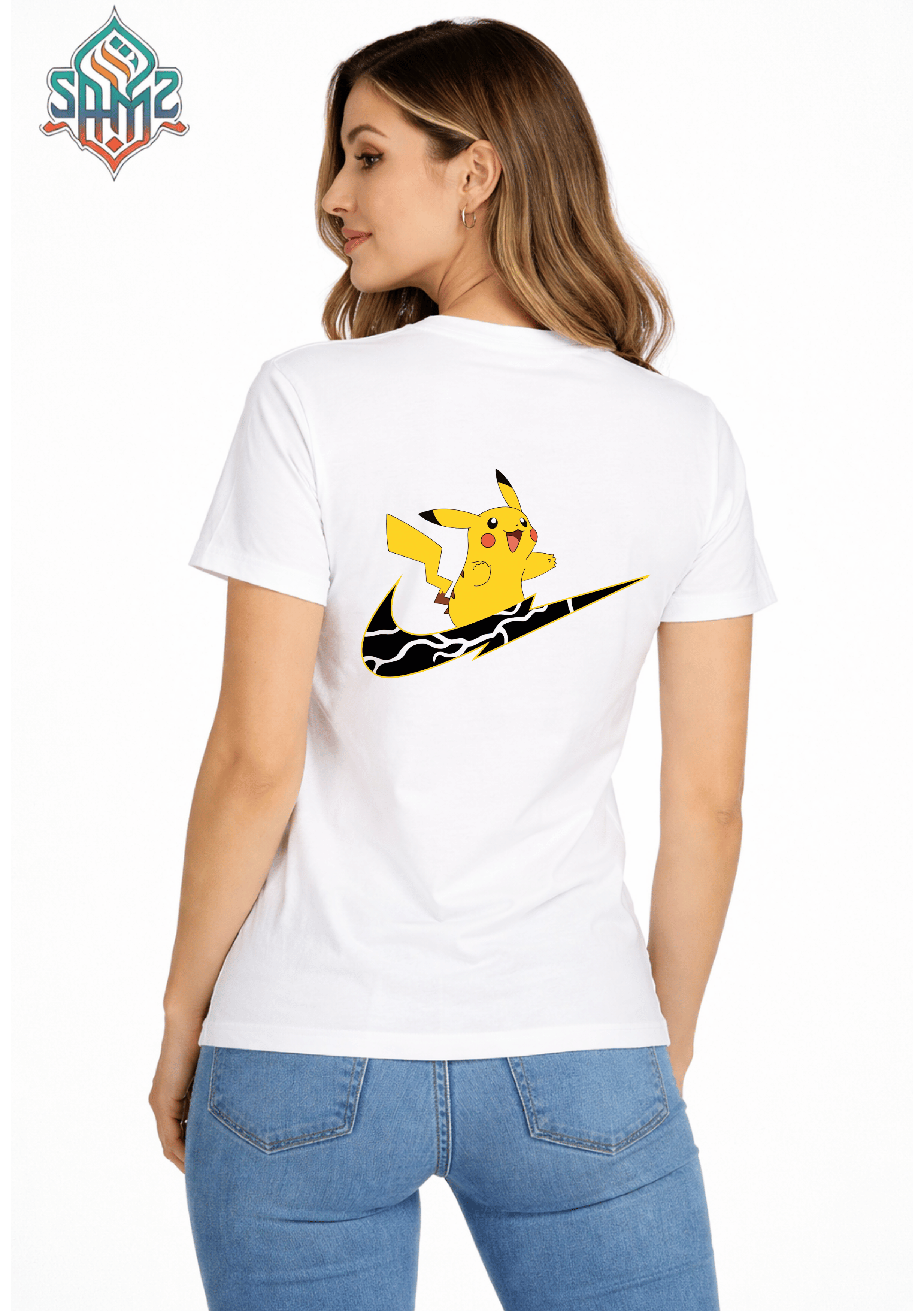 Pikachu Nike – Premium DTF Transfer Print for T-Shirts | Custom Heat Transfer Design for Men Women Kids | High Quality Graphic Shirt Printing | SAMZ 24