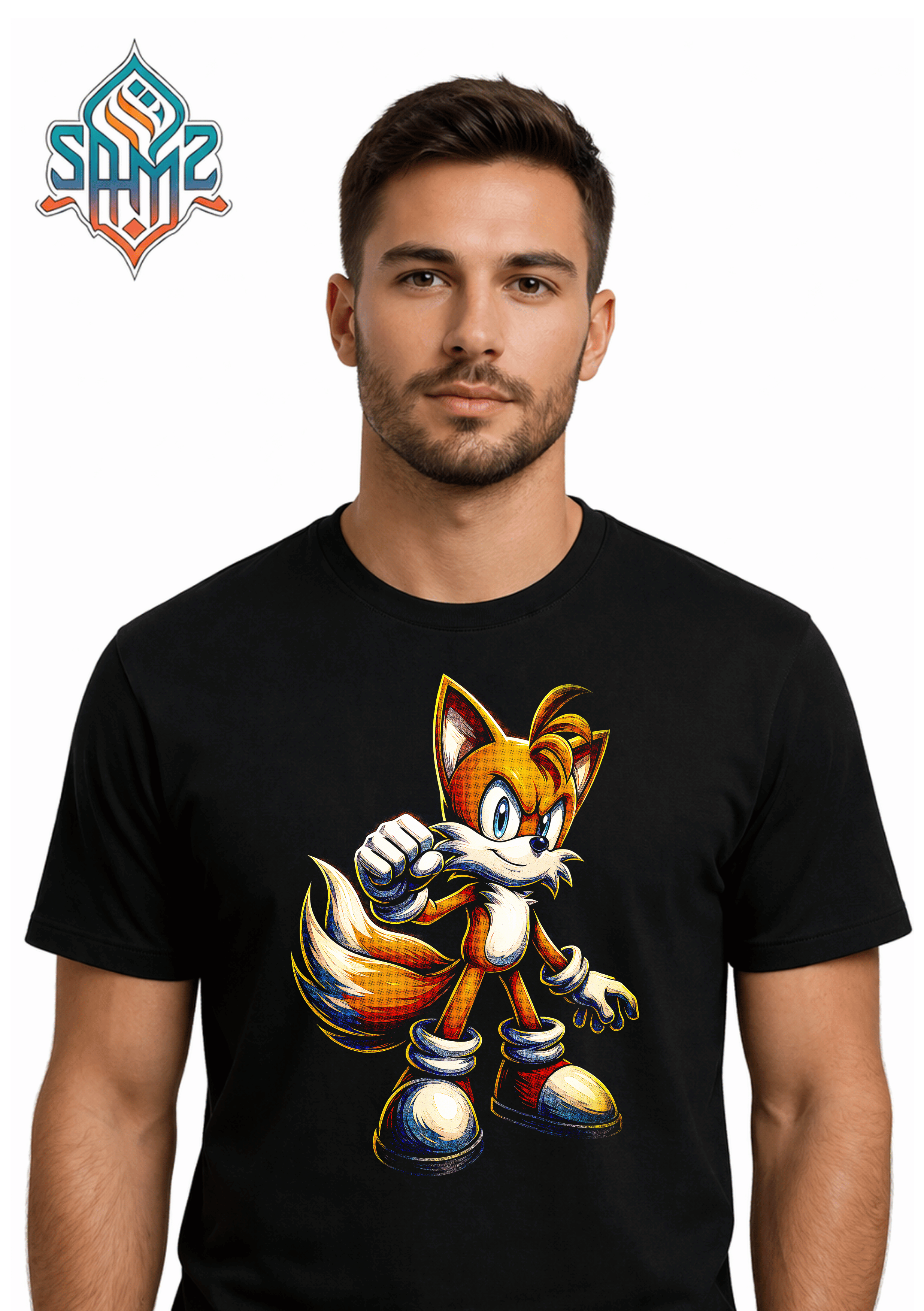 Tails Fox Classic Character – Premium DTF Transfer Print for T-Shirts | Custom Heat Transfer Design Unisex | High Quality Shirt Printing | SAMZ 24