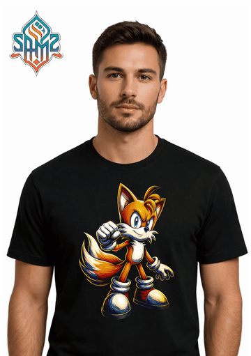 Tails Fox Classic Character – Premium DTF Transfer Print for T-Shirts | Custom Heat Transfer Design Unisex | High Quality Shirt Printing | SAMZ 24