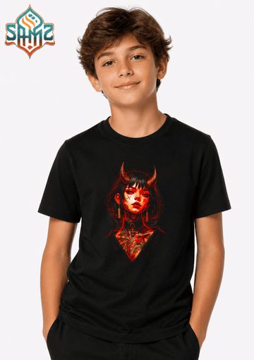 Demon Baddie - Premium DTF Transfer Print for T-Shirts | Custom Heat Transfer Design Unisex | High Quality Shirt Printing | SAMZ 24