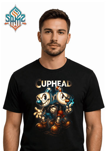 Cuphead Cartoon Duo – Premium DTF Transfer Print for T-Shirts | Custom Heat Transfer Design Unisex | High Quality Shirt Printing | SAMZ 24