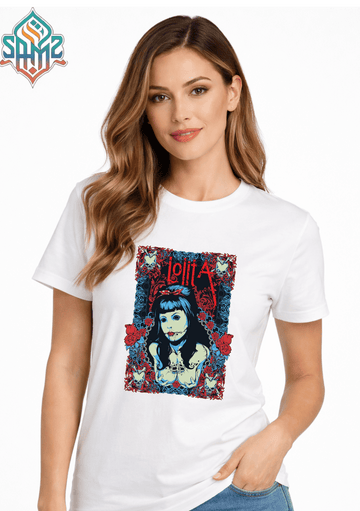 Lolita Gothic Skull Frame – Premium DTF Transfer Print for T-Shirts | Custom Heat Transfer Unisex | High Quality Shirt Printing | SAMZ 24