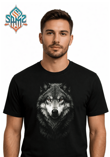 Majestic Wolf Portrait – Premium DTF Transfer Print for T-Shirts | Custom Heat Transfer Design Unisex | High Quality Shirt Printing | SAMZ 24