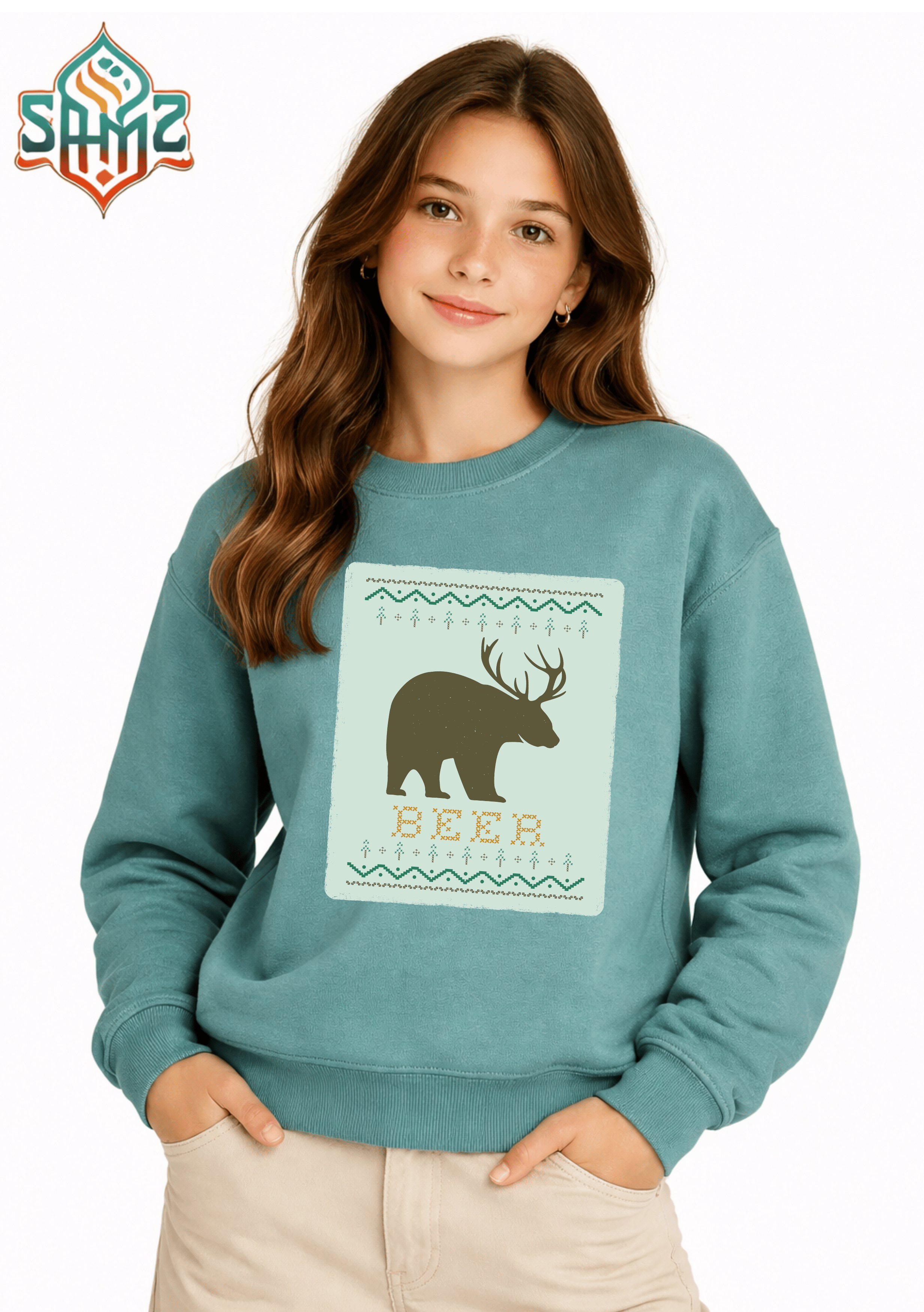 Bear Christmas – Premium DTF Transfer Print for T-Shirts | Custom Heat Transfer Unisex | High Quality Shirt Printing | SAMZ 24