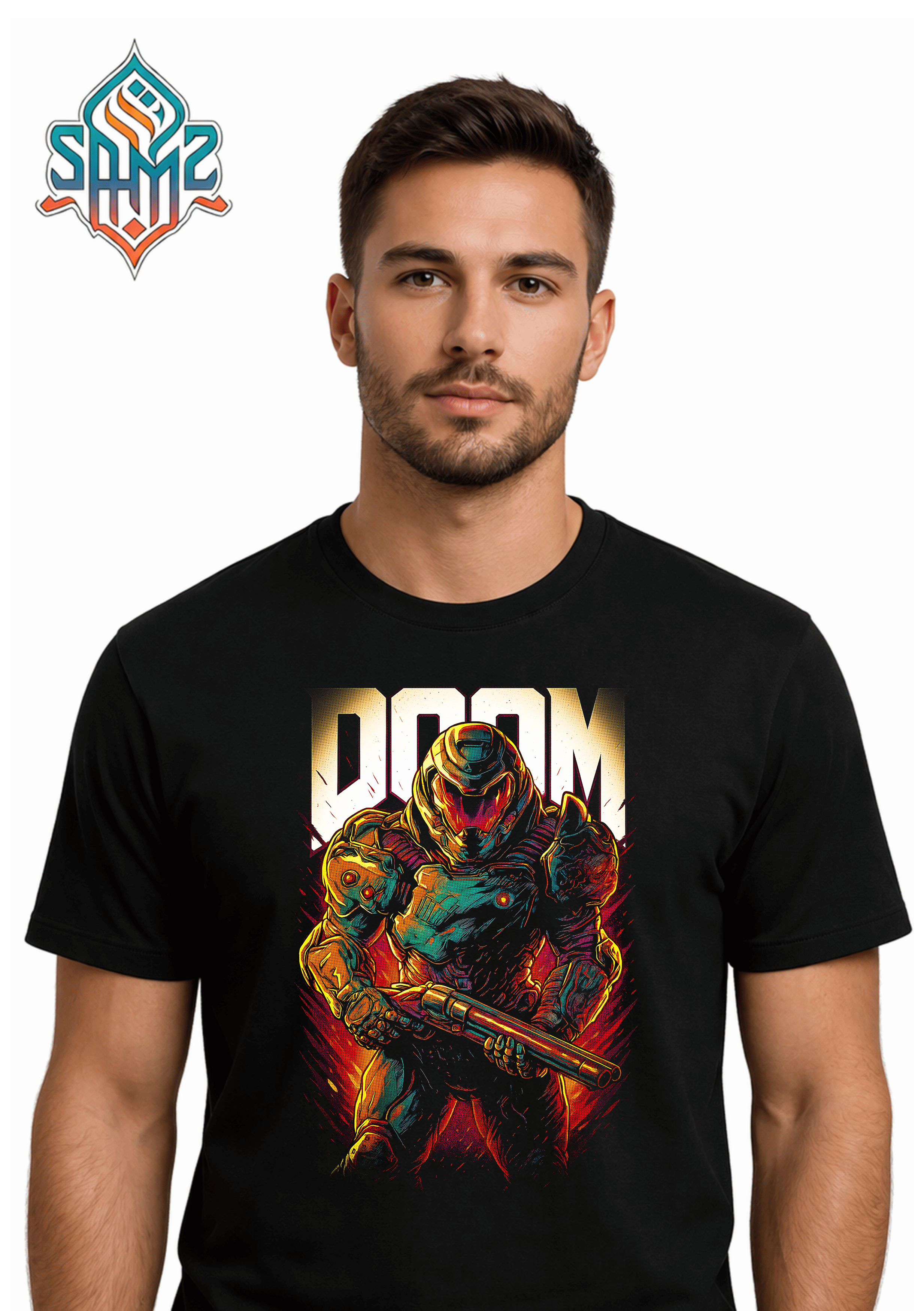 Doom Dynamic Art – Premium DTF Transfer Print for T-Shirts | Custom Heat Transfer Design Unisex | High Quality Shirt Printing | SAMZ 24
