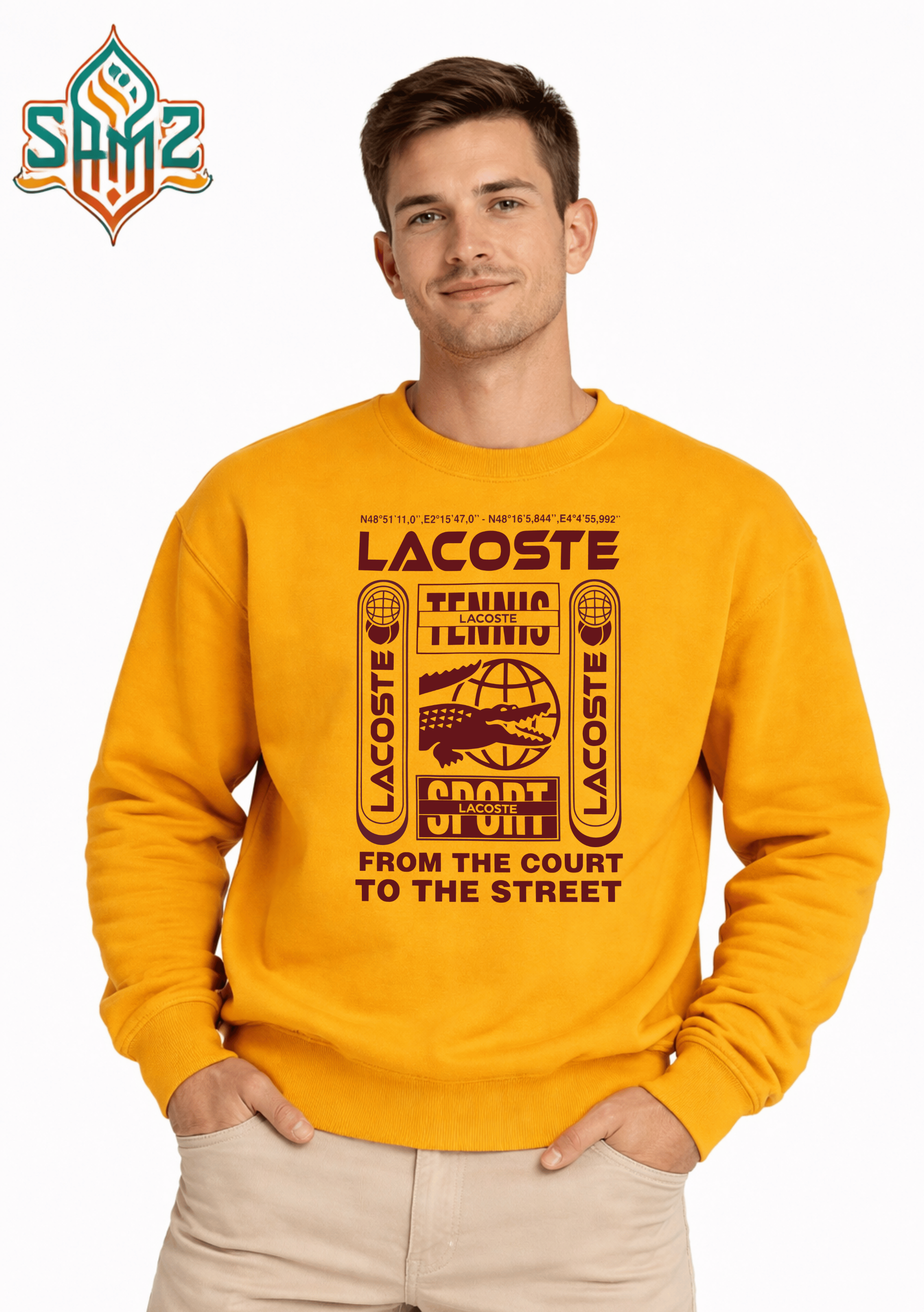 Lacoste Sport Street Logo – Premium DTF Transfer Print for T-Shirts | Custom Heat Transfer Unisex | High Quality Shirt Printing | SAMZ 24