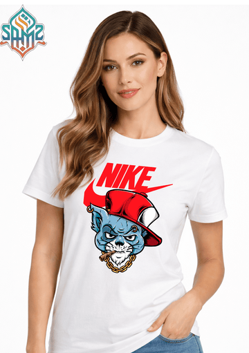 Nike Street Cat Gangster Style – Premium DTF Transfer Print for T-Shirts | Custom Heat Transfer Unisex | High Quality Shirt Printing | SAMZ 24