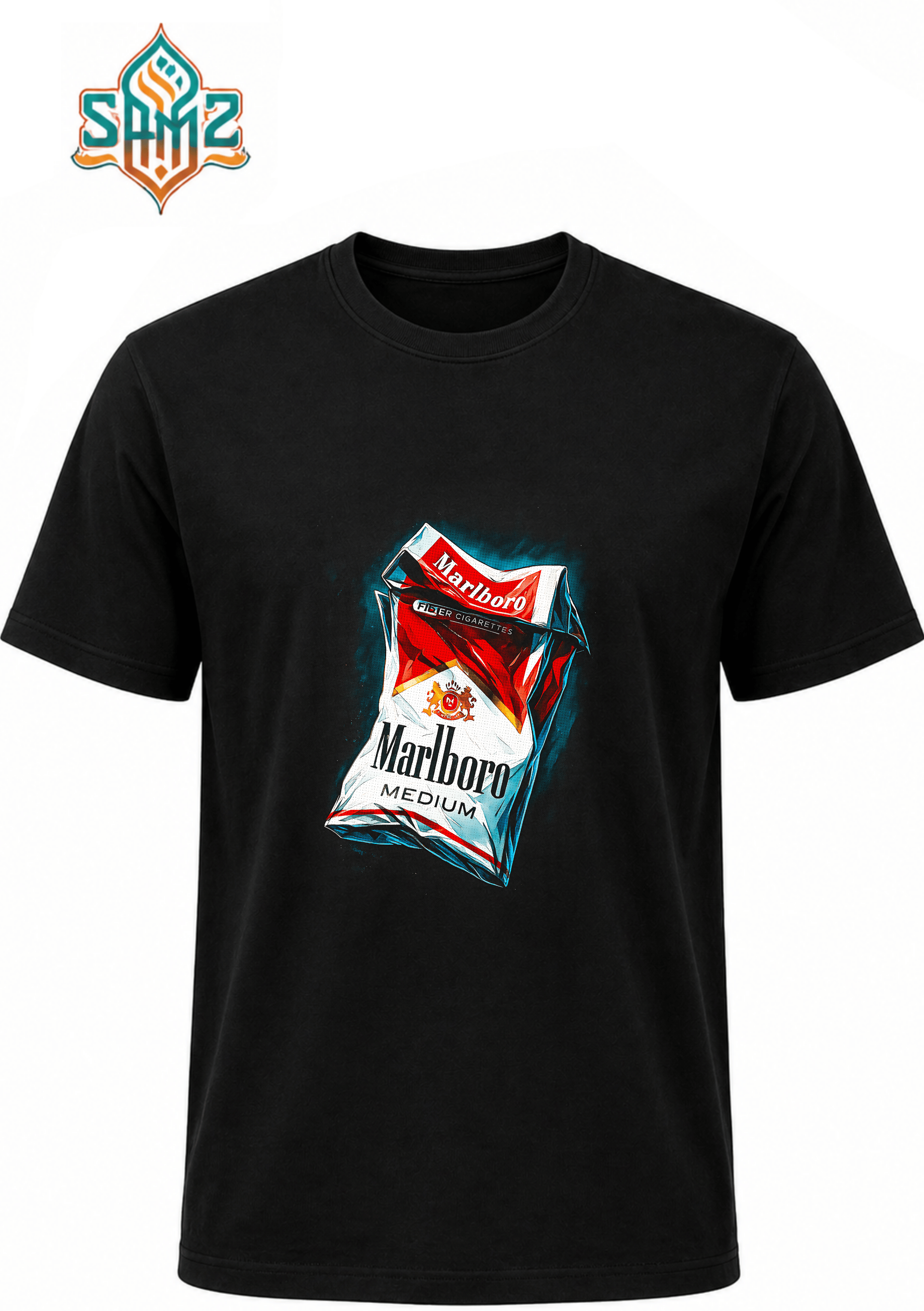 Marlboro Medium Smoke – Premium DTF Transfer Print for T-Shirts | Custom Heat Transfer Design Unisex | High Quality Shirt Printing | SAMZ 24