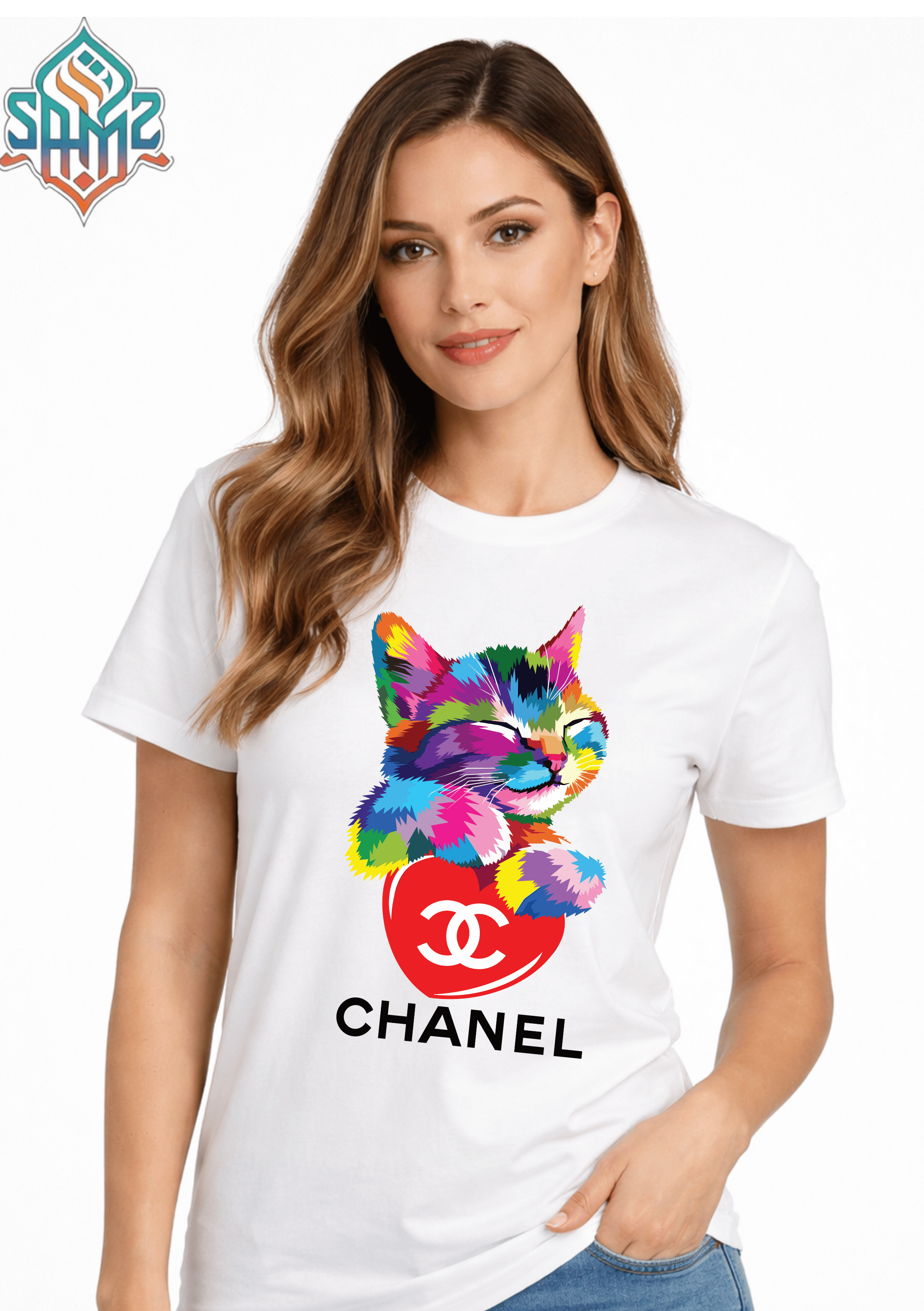 CHANEL Kitten – Premium DTF Transfer Print for T-Shirts | Custom Heat Transfer Design for Men Women Kids | High Quality Graphic Shirt Printing | SAMZ 24