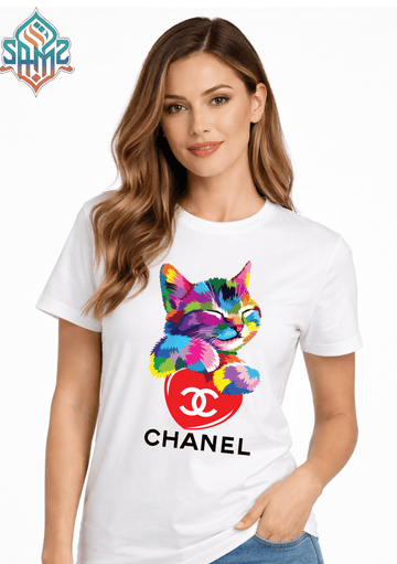 CHANEL Kitten – Premium DTF Transfer Print for T-Shirts | Custom Heat Transfer Design for Men Women Kids | High Quality Graphic Shirt Printing | SAMZ 24