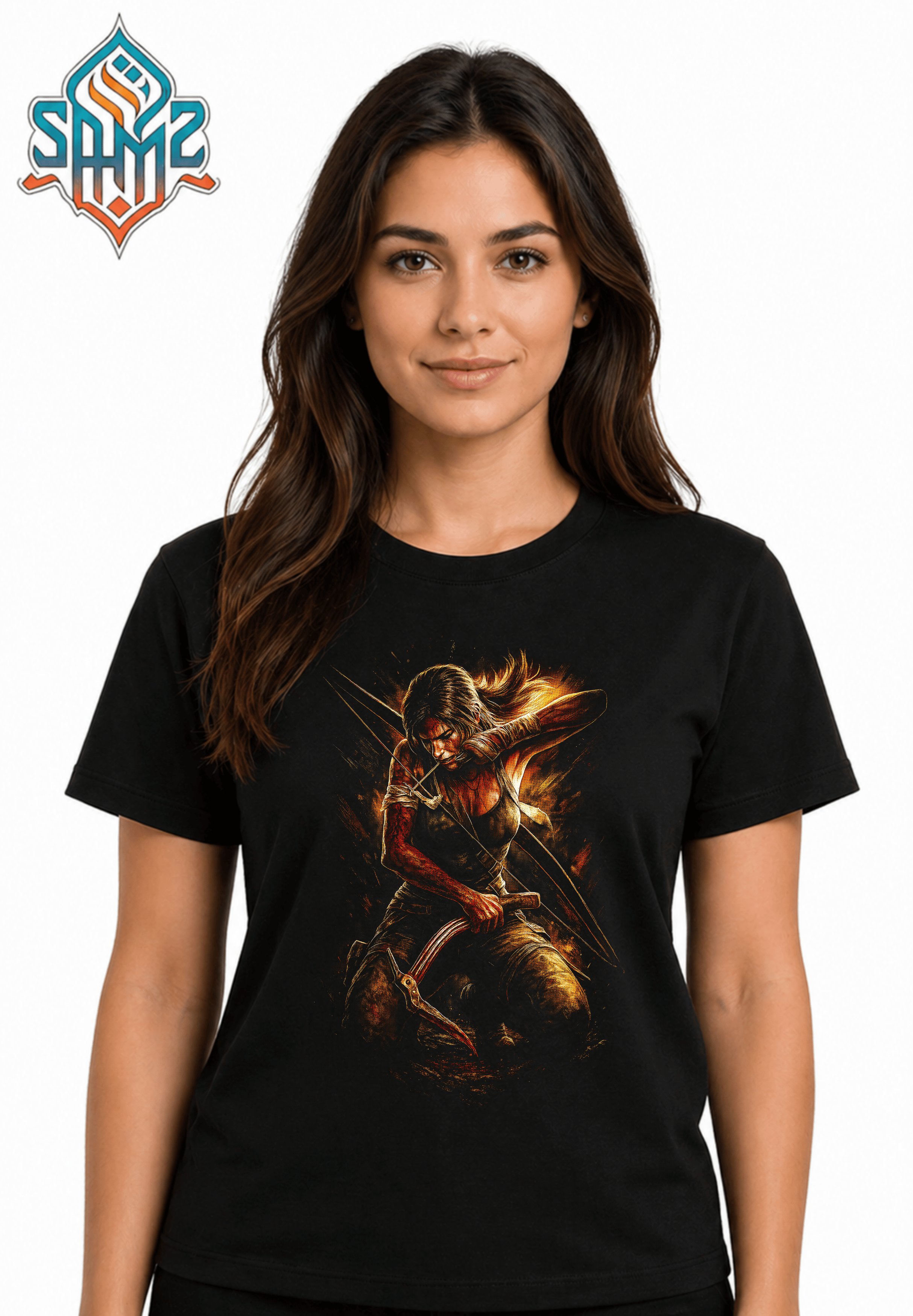 Lara Croft Tomb Raider – Premium DTF Transfer Print for T-Shirts | Custom Heat Transfer Design Unisex | High Quality Shirt Printing | SAMZ 24