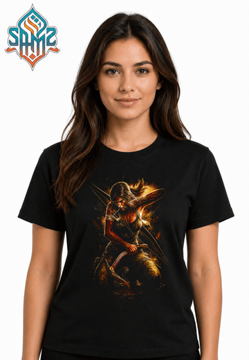 Lara Croft Tomb Raider – Premium DTF Transfer Print for T-Shirts | Custom Heat Transfer Design Unisex | High Quality Shirt Printing | SAMZ 24