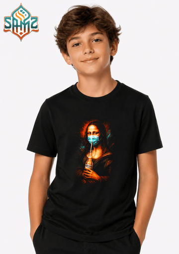 Mona Lisa With The Beer - Premium DTF Transfer Print for T-Shirts | Custom Heat Transfer Design Unisex | High Quality Shirt Printing | SAMZ 24