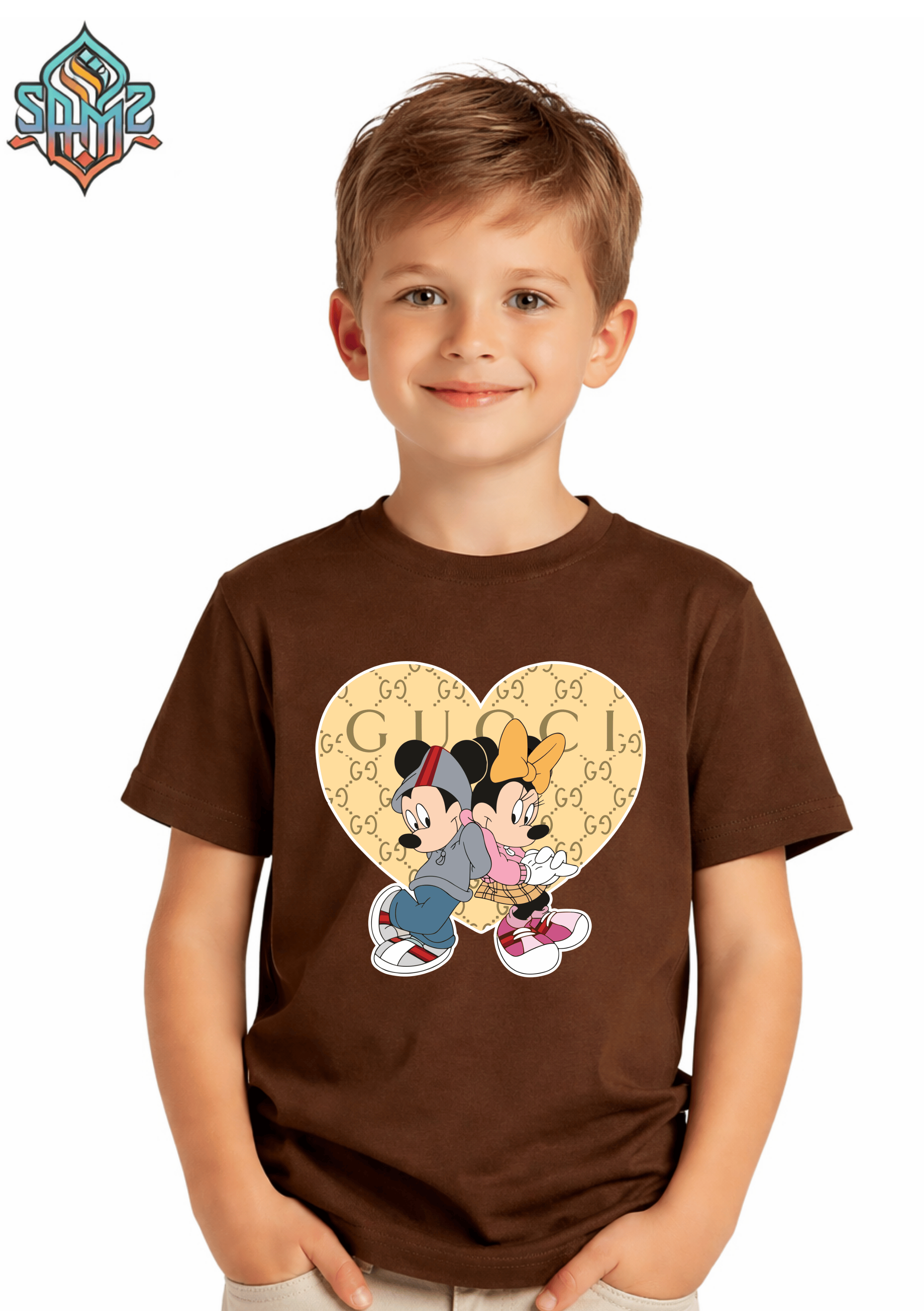 Mickey Mouse Couple Gucci – Premium DTF Transfer Print for T-Shirts | Custom Heat Transfer Design for Men Women Kids | High Quality Graphic Shirt Printing | SAMZ 24