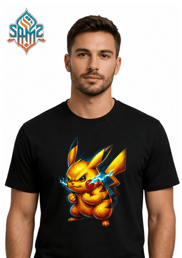 Angry Electric Pikachu Power – Premium DTF Transfer Print for T-Shirts | Custom Heat Transfer Design Unisex | High Quality Shirt Printing | SAMZ 24