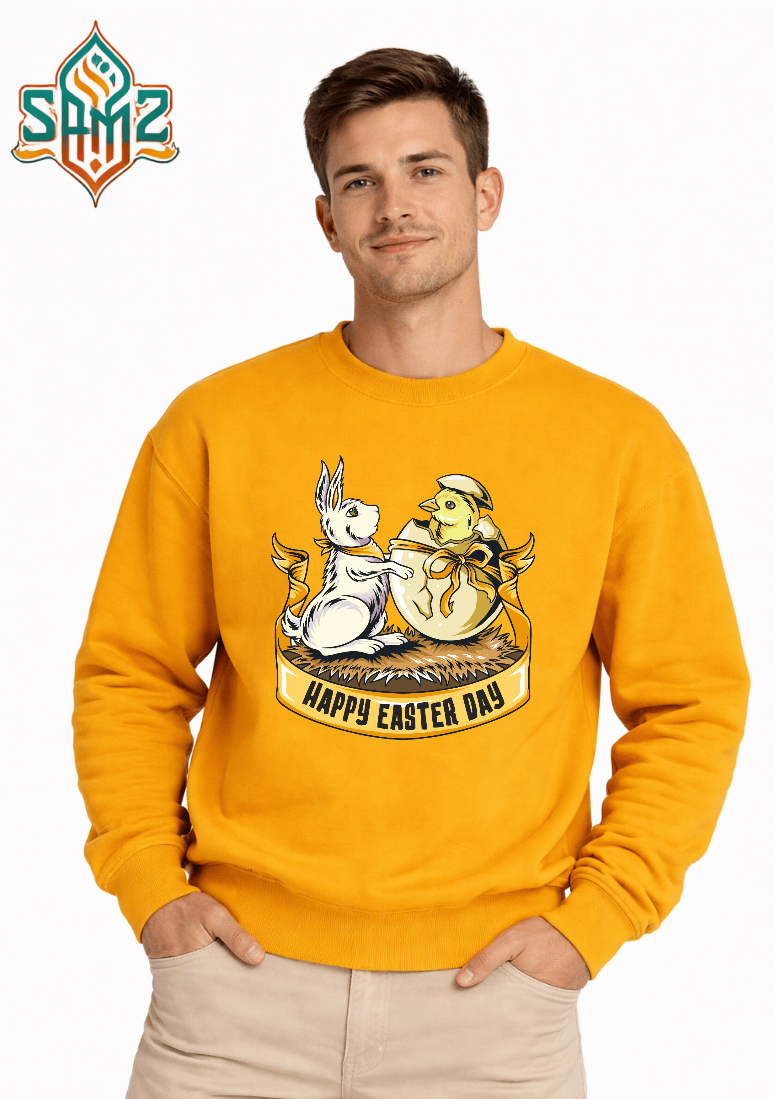 Easter Bunny Chick Love – Premium DTF Transfer Print for T-Shirts | Custom Heat Transfer Unisex | High Quality Shirt Printing | SAMZ 24